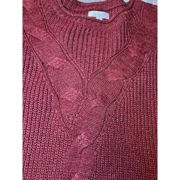 Lauren Conrad Sweater Womens Size Medium‎ Red/Orange Round Neck Knit Acrylic - Picture 5 of 13